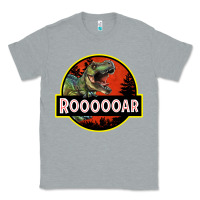 Heather Grey t rex roaring Classic Tee - RanaPortraitStore