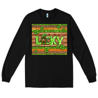 Black st Patricks lucky gnome Long Sleeve Tee - Jasminsmagicworld