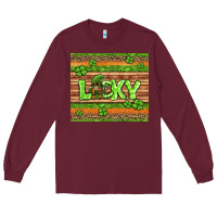 Burgundy st Patricks lucky gnome Long Sleeve Tee - Jasminsmagicworld