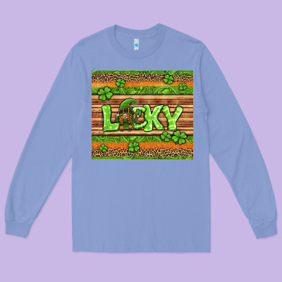 St Patricks Lucky Gnome Long Sleeve Tee Designed By Jasminsmagicworld
