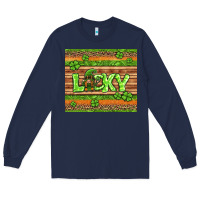 Navy st Patricks lucky gnome Long Sleeve Tee - Jasminsmagicworld