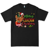 Black Merry Cluckin' Christmas Premium Tee - MaliasSmallBusiness