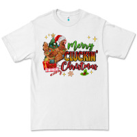 White Merry Cluckin' Christmas Premium Tee - MaliasSmallBusiness