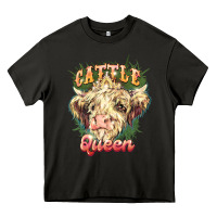 Asphalt cattle queen Heavy Core Tee - NancyCooperArtShop