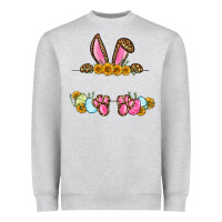 Heather Grey Western Easter bunny name frame Heavyweight Sweatshirt - OliviaCreatesArt