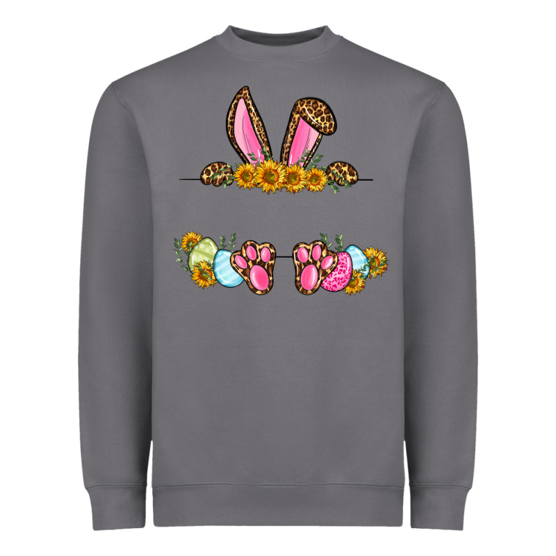 Western Easter Bunny Name Frame Heavyweight Sweatshirt by OliviaCreatesArt | Teevron