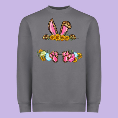 Western Easter Bunny Name Frame Heavyweight Sweatshirt Designed By Oliviacreatesart