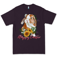 Plum Happy easter with bunny and sunflowers Premium Tee - RanaPortraitStore