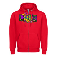 Red mardi gras love Zipper Hoodie - FaDigitalArtStudio