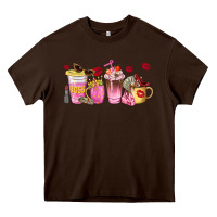 Chocolate Brown boss lady coffee cups Heavy Core Tee - NancyCooperArtShop