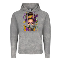 Cloud Rock mardi gras mama messy bun Vintage Hoodie - texasbilliewilder