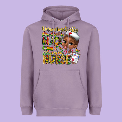 Unapologetically Pretty Black Educated Nurse Heavyweight Hoodie Designed By Cowhidedigitalart