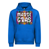 Mardi Gras Fleur De Lis Brush Stroke Urban Hoodie | Teevron