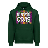 Forest Green mardi gras fleur de lis brush stroke Urban Hoodie - Artiststas
