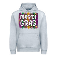 Heather Grey mardi gras fleur de lis brush stroke Urban Hoodie - Artiststas