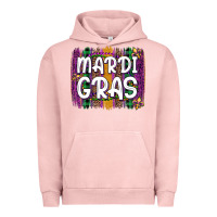 Pigment Salmon mardi gras fleur de lis brush stroke Urban Hoodie - Artiststas