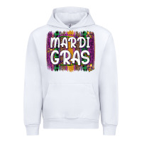 White mardi gras fleur de lis brush stroke Urban Hoodie - Artiststas