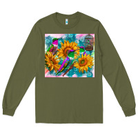 Hummingbirds Sunflower Long Sleeve Tee | Teevron