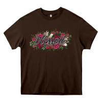 Chocolate Brown blessed Heavy Core Tee - NancyCooperArtShop
