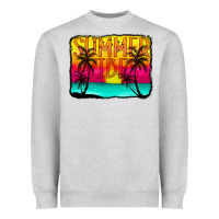 Heather Grey summer vibes Heavyweight Sweatshirt - CowCowDesign
