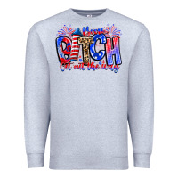 Heather Grey boom bitch get out the way Premium Sweatshirt - CowhideDigitalArt
