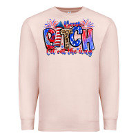 Pale Pink boom bitch get out the way Premium Sweatshirt - CowhideDigitalArt