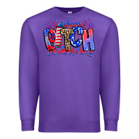 Purple boom bitch get out the way Premium Sweatshirt - CowhideDigitalArt