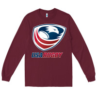 Burgundy usa,rugby Long Sleeve Tee - tuanDangUi
