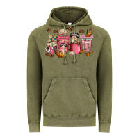 Cafecito Y Chisme Coffee Cups Vintage Hoodie | Teevron