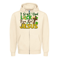 Sandshell i don't need luck i've got jesus Zipper Hoodie - FaDigitalArtStudio