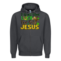 Smoke i don't need luck i've got jesus Zipper Hoodie - FaDigitalArtStudio