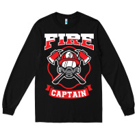 Black fire captain firefighter fireman job Long Sleeve Tee - tuanDangUi