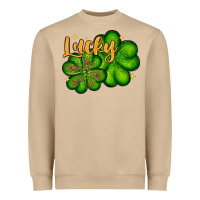 Mushroom St. Patrick's Lucky and shamrock Heavyweight Sweatshirt - OliviaCreatesArt