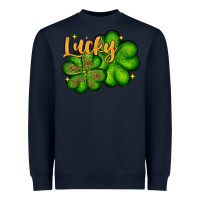 Navy St. Patrick's Lucky and shamrock Heavyweight Sweatshirt - OliviaCreatesArt