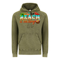 Vintage Olive the beach is calling Vintage Hoodie - NancyCooperArtShop
