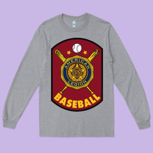American Legion Baseball Long Sleeve Tee Designed By Tuandangui