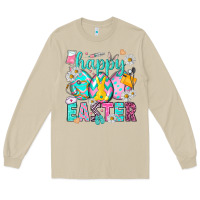 Mushroom Happy Easter Egg Nurse Long Sleeve Tee - HowdyJamesFarm