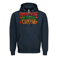 Navy christmas baking crew with gifts Zipper Hoodie - FaDigitalArtStudio