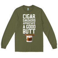 Army Green funny cigar smoker humidor gift set cigar lover sm Long Sleeve Tee - tuanDangUi
