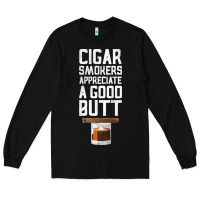 Black funny cigar smoker humidor gift set cigar lover sm Long Sleeve Tee - tuanDangUi