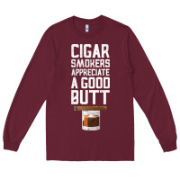 Burgundy funny cigar smoker humidor gift set cigar lover sm Long Sleeve Tee - tuanDangUi