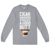 Heather Grey funny cigar smoker humidor gift set cigar lover sm Long Sleeve Tee - tuanDangUi