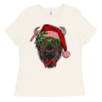 Bone christmas bison Ladies Tee - RanaPortraitStore