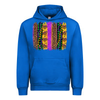 Cobalt mardi gras fleur de lis and beads brush stroke Urban Hoodie - Artiststas