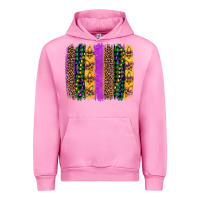 Fuchsia Pink mardi gras fleur de lis and beads brush stroke Urban Hoodie - Artiststas