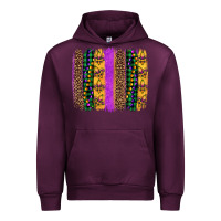 Mauve Wine mardi gras fleur de lis and beads brush stroke Urban Hoodie - Artiststas