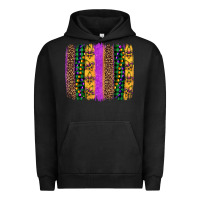 Pigment Black mardi gras fleur de lis and beads brush stroke Urban Hoodie - Artiststas