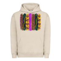 Pigment French Oak mardi gras fleur de lis and beads brush stroke Urban Hoodie - Artiststas