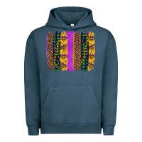 Pigment Midnight Navy mardi gras fleur de lis and beads brush stroke Urban Hoodie - Artiststas