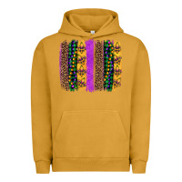 Pigment Peanut Butter mardi gras fleur de lis and beads brush stroke Urban Hoodie - Artiststas